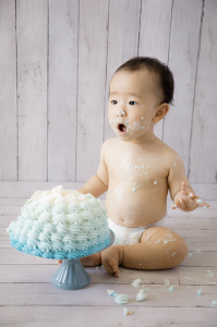 タイニートーズ男の子赤ちゃん島田市藤枝市焼津市静岡市1歳1才誕生日記念写真ケーキスマッシュケーキ